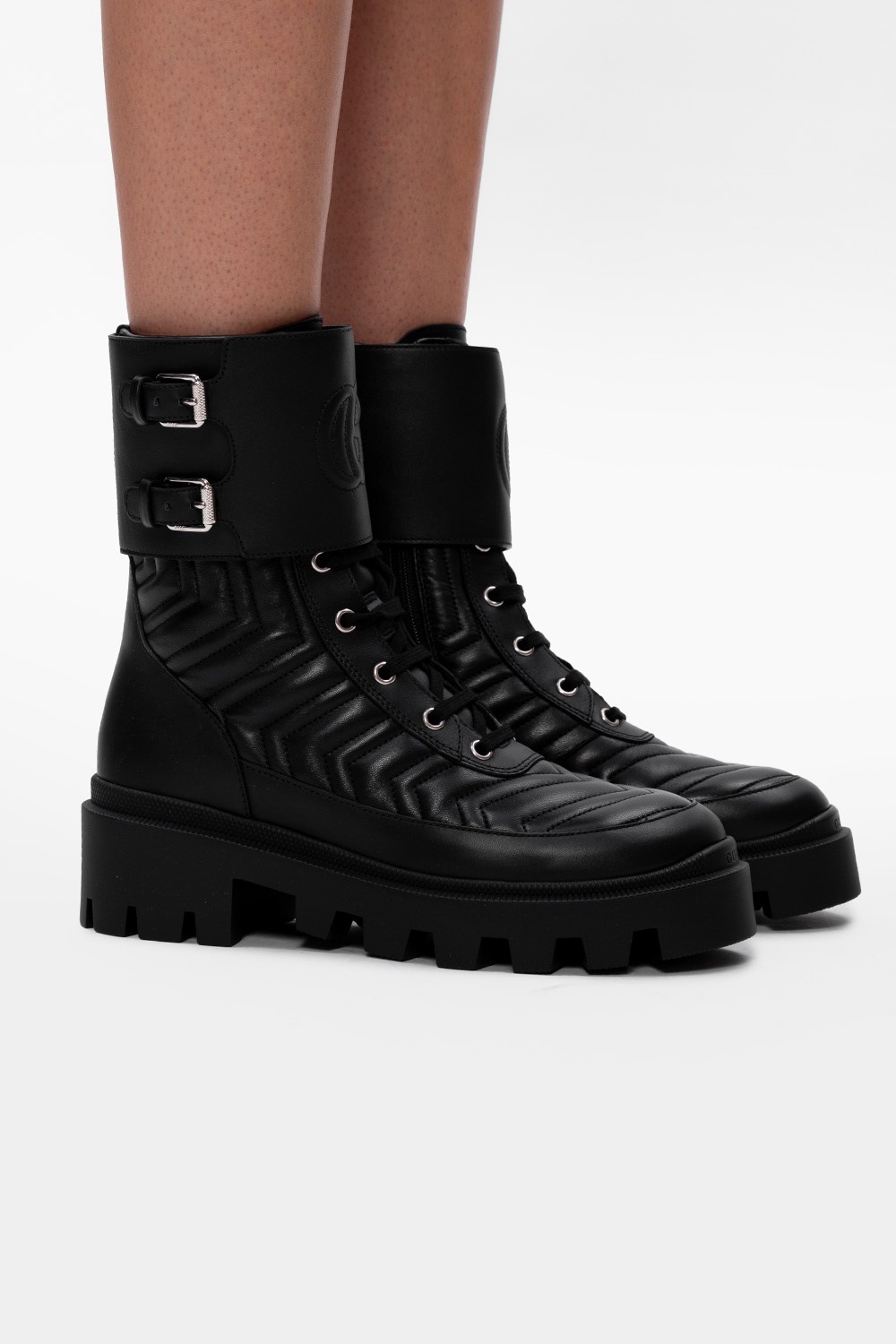 gucci Homme Branded leather ankle boots